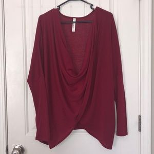 Maroon Crossover Top